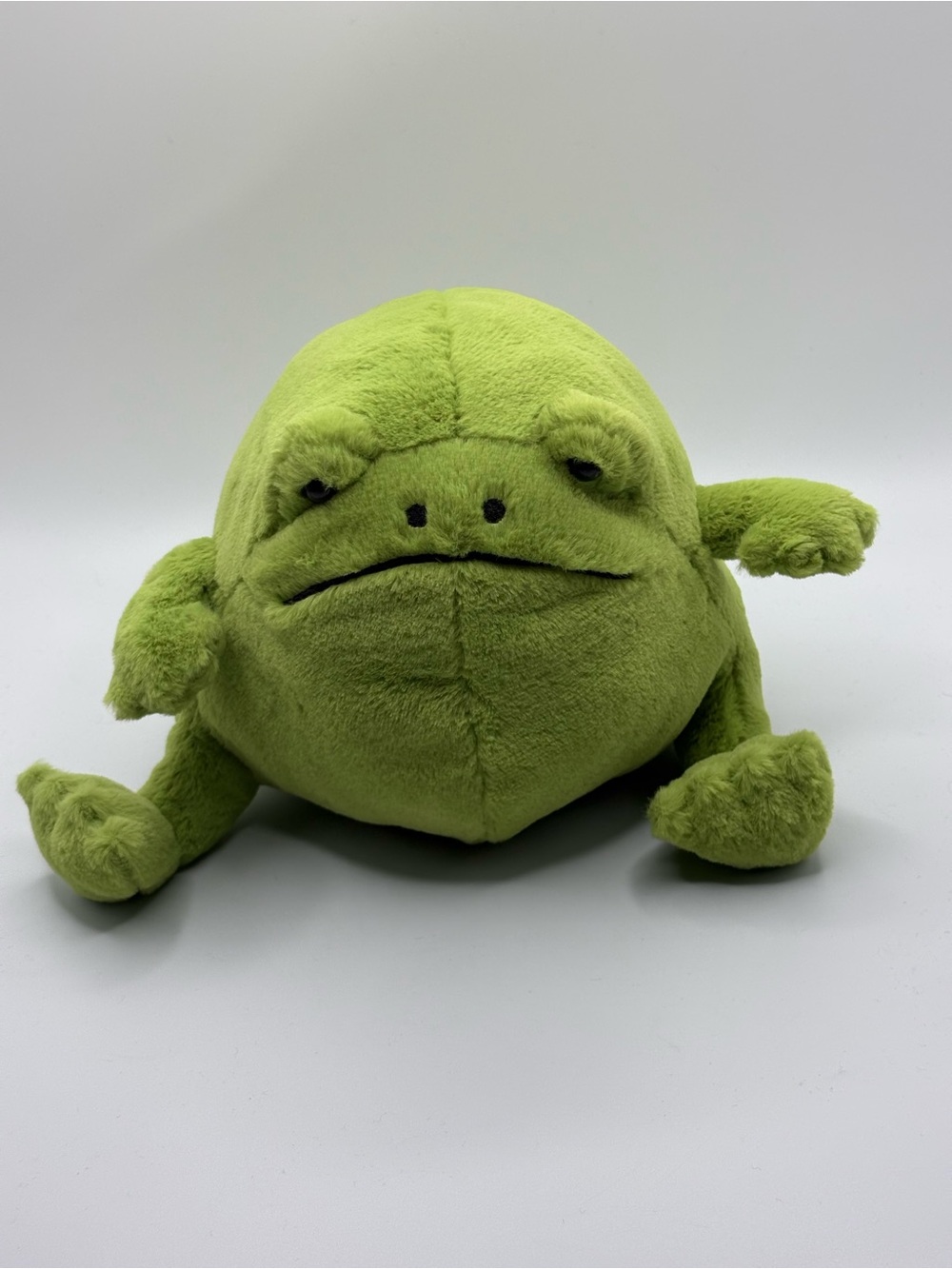 Jellycat London Ricky Rain Frog Plush Green W/Tags Toy 7” Grumpy Authentic